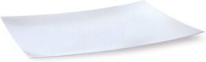kingzak rectangular plastic trays, 12" x 18", pearl white