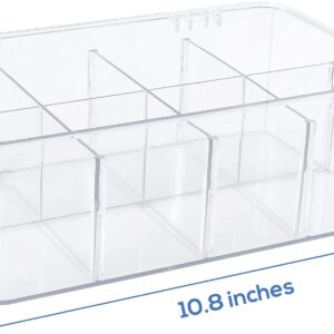 Utopia Home Set of 11 Organizers-8 Pantry Organizers (4 Large & 4 Small Drawers) & 3 Stackable Tea Bag Organizer Box with Clear Top Lids - Plastic Storage Racks for Freezers, Kitchen and Cabinets