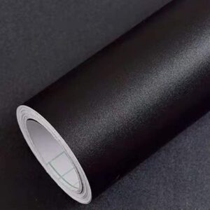 Yancorp 120" Matte Black Contact Paper Peel and Stick Wallpaper Removable Contact Paper for Cabinest Self-Adhesive Drawer Stick and Peel Countertop (16"x120", Black)