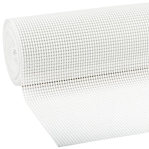 EasyLiner Select Grip Shelf Liner for Drawers & Cabinets - Easy to Install & Cut to Fit - Non Slip Non Adhesive Grip Shelf Liner for Kitchen Drawers, Bathroom, Pantry - 12in. x 24ft. - White
