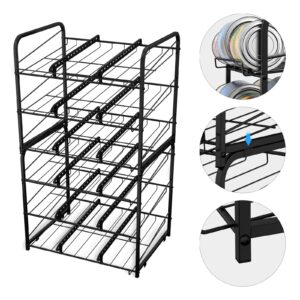 MOOACE Can Rack Organizer 2 Pack, Stacking Can Storage Dispenser for 36 Cans, Can Organizer for Pantry Kitchen Cabinet, Black