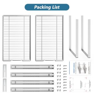 LOVMOR 2 Tier Individual Pull Out Cabinet Organizer 14" W x 21" D, Slide Out Kitchen Cabinet Storage Sliding Shelves