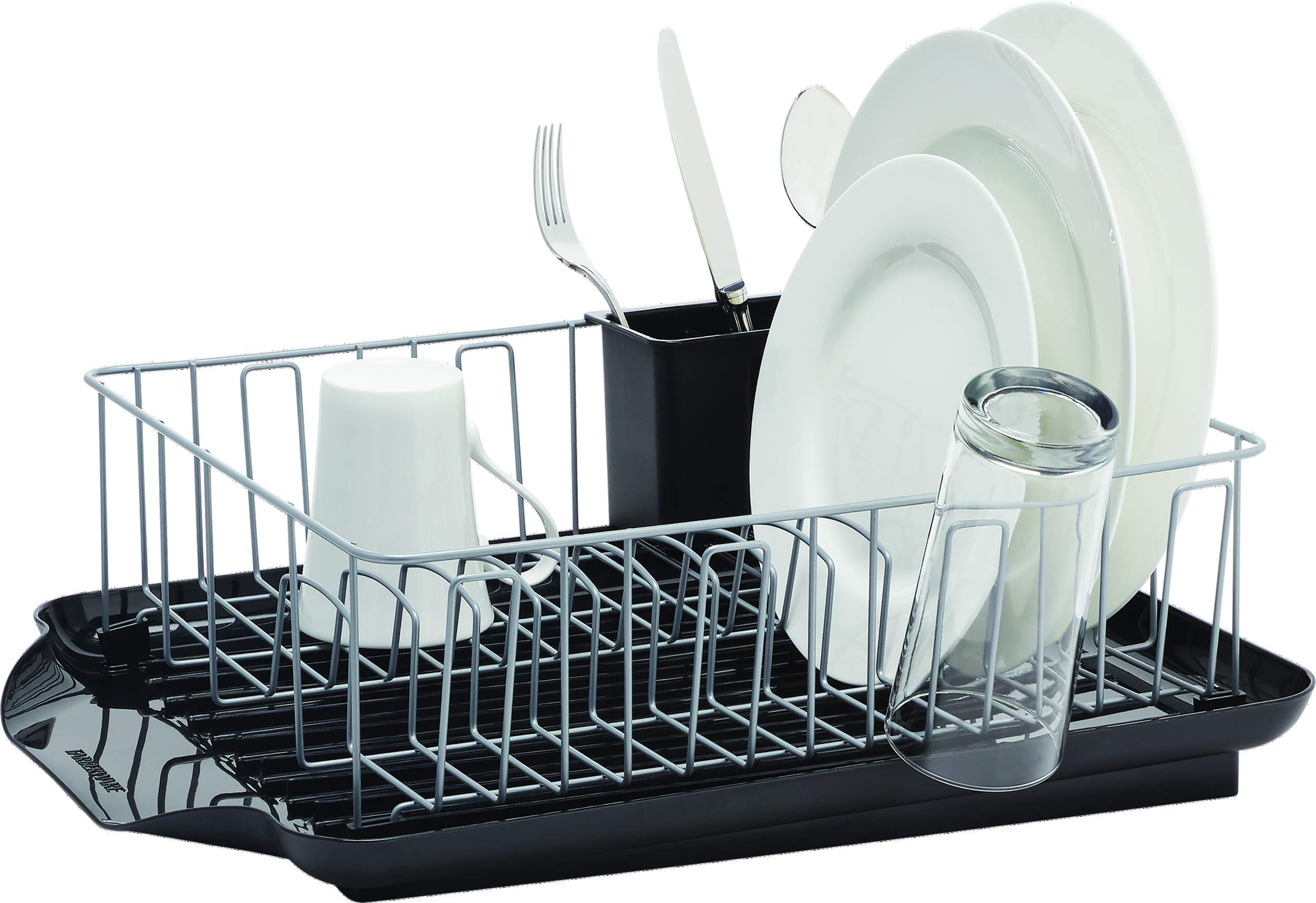 Farberware - 5238259 Farberware Classic 3-Piece Dish Rack, Black, 20-Inch-by-15-Inch -