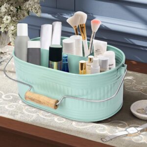 utensil caddy for parties, utensil caddy for countertop, kitchen utensil caddy, plate and utensil caddy - picnic utensil caddy, kitchen utensil caddy for countertop - 13.5 Inches (Mint Green)