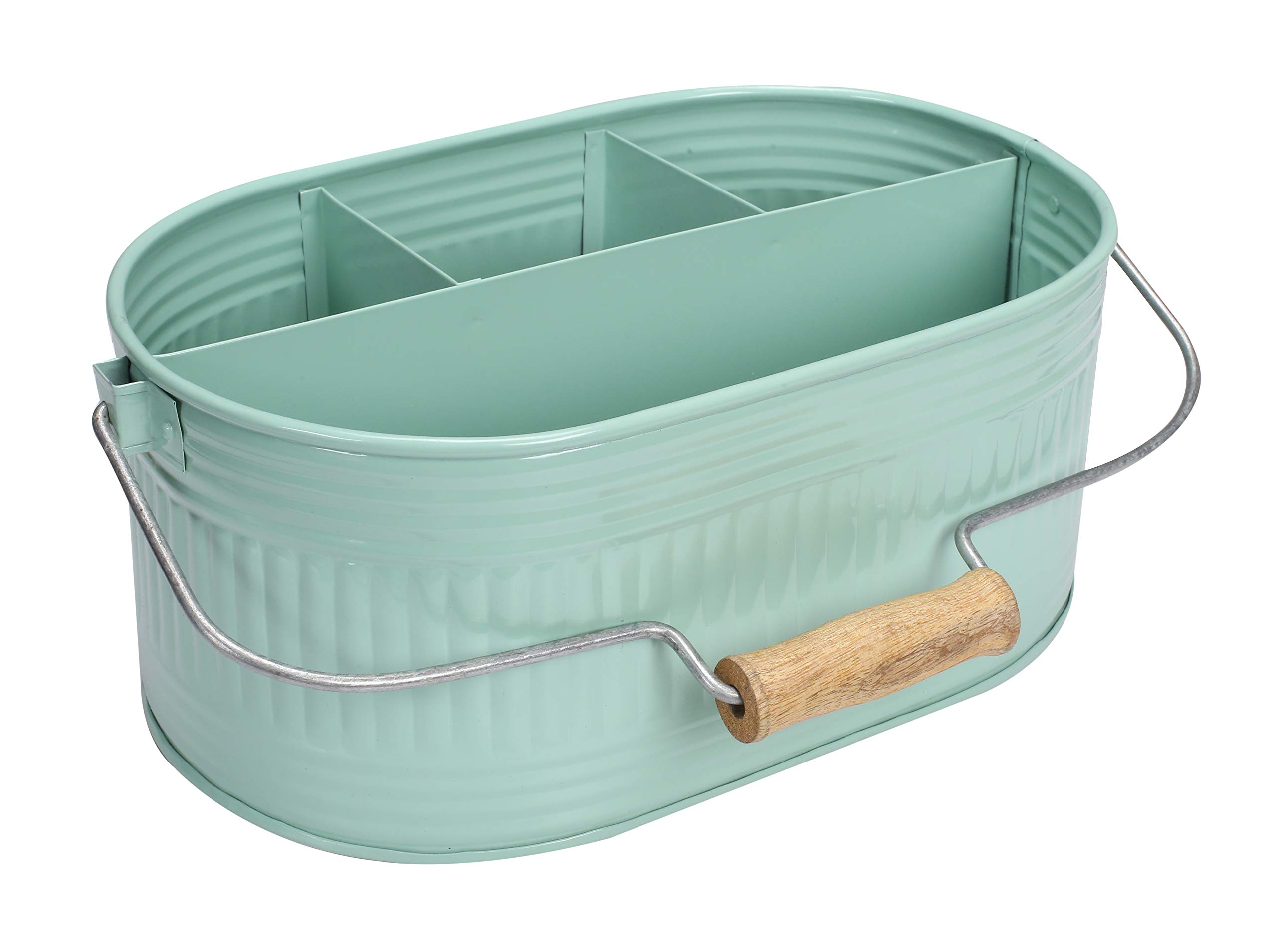 utensil caddy for parties, utensil caddy for countertop, kitchen utensil caddy, plate and utensil caddy - picnic utensil caddy, kitchen utensil caddy for countertop - 13.5 Inches (Mint Green)