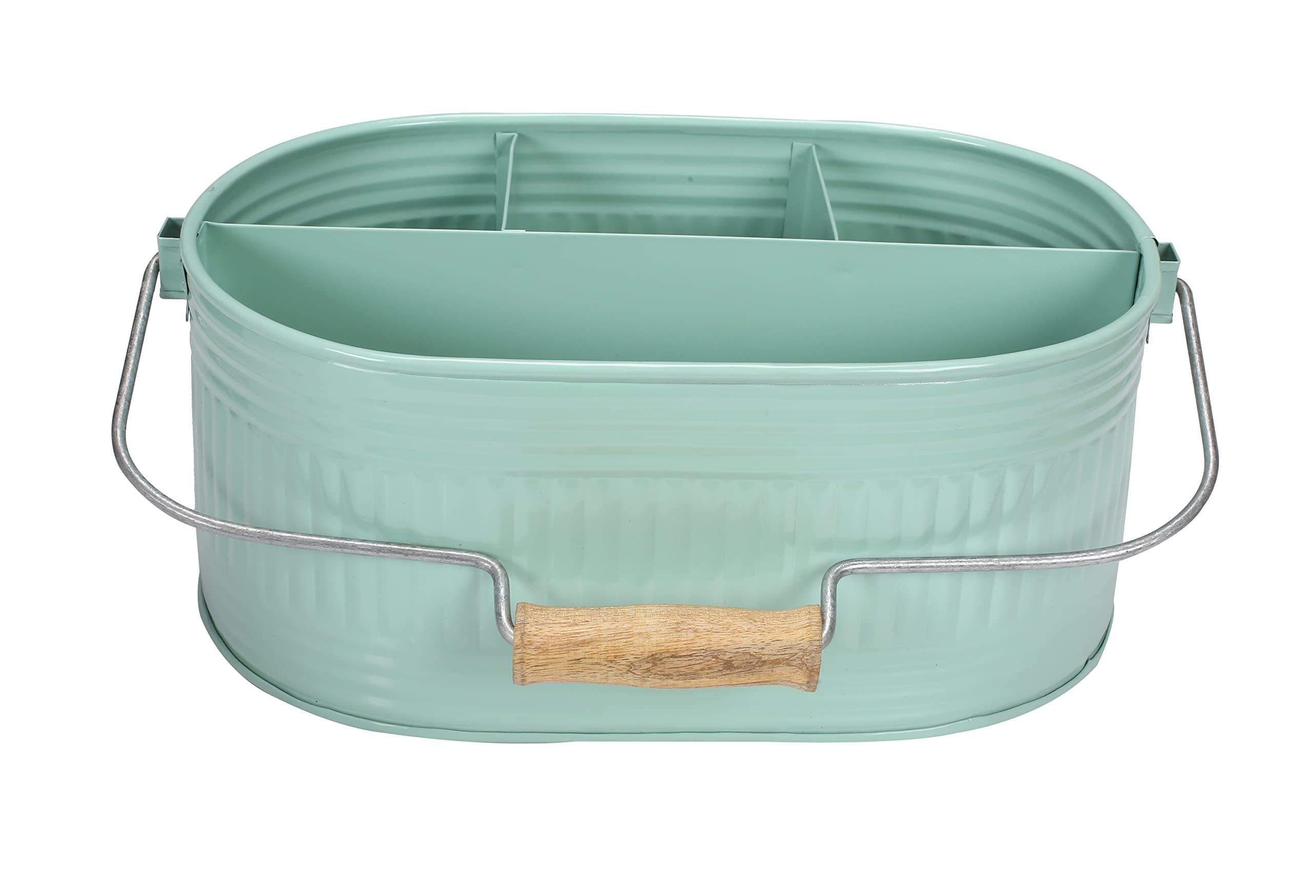 utensil caddy for parties, utensil caddy for countertop, kitchen utensil caddy, plate and utensil caddy - picnic utensil caddy, kitchen utensil caddy for countertop - 13.5 Inches (Mint Green)