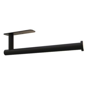 levenway- under cabinet paper towel holder – available in screws and self adhesive paper towel hanger sturdy and durable, stainless steel polished kitchen roll holder wall mount (black)