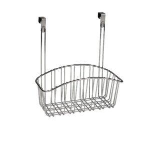 spectrum diversified contempo storage basket over the cabinet, steel wire, sink organizer for kitchen & bathroom, medium, chrome