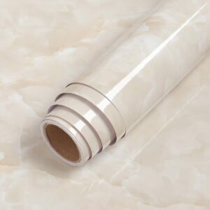 lacheery beige marble contact paper for countertops waterproof marble look countertop peel and stick contact paper marble wallpaper peel and stick heat resistant kitchen cabinets counter top 15.8"x80"