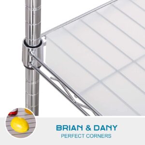 BRIAN & DANY Wire Shelf Liner 14" X 24", Heavy Duty Shelf Liners for Wire Shelving, Waterproof Protector Mats, Set of 5, Transparent