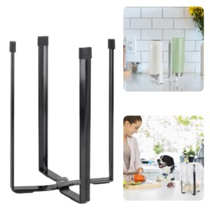 kitchen stand holder, plastic bag drying rack, multifunctional countertop cups bottles drying rack for plastic bags, bottles and cups, shelf trash bag (black)