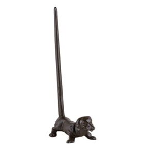 47th & main cast iron paper towel holder, 12-inches tall, dog