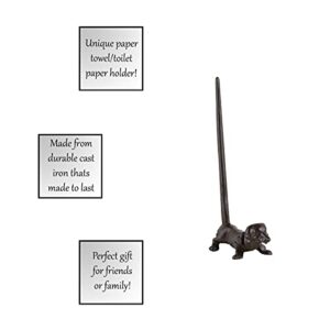 47th & Main Cast Iron Paper Towel Holder, 12-Inches Tall, Dog