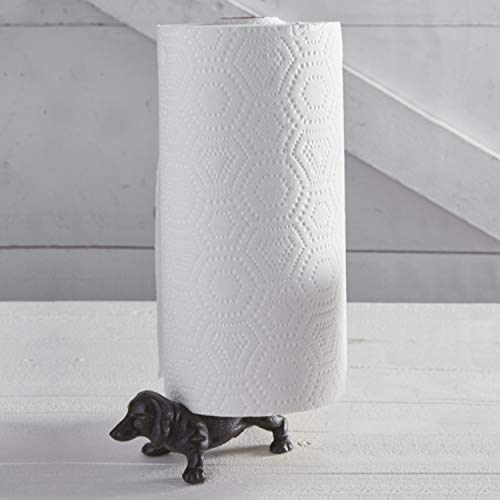 47th & Main Cast Iron Paper Towel Holder, 12-Inches Tall, Dog