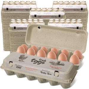 perkoop 240 pcs 2x6 egg cartons bulk 1 dozen cardboard egg cartons paper pulp egg cartons for farm market family kitchen storing eggs, chicken eggs