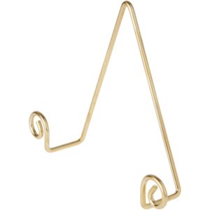 bard's shiny gold-toned scroll wall mountable plate hanger, 7.5" h x 8.5" w x 2.25" d (for plates 8" - 10"), pack of 2