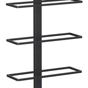 TheRackCo. Wall Series - Center Frame Metal Wall Mount Wine Bottle Rack, Black (6 Bottles)