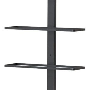 TheRackCo. Wall Series - Center Frame Metal Wall Mount Wine Bottle Rack, Black (6 Bottles)