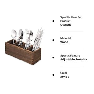 ALL Music-box 4 Adjustable Smart Compartments Kitchen Utensil Holder, Cutlery Trays, Silverware Storage Kitchen Utensil Flatware Caddy