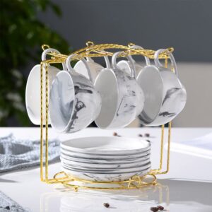 YY YEARCHY Coffee Cup Stand Holder Display Stand Mug Tea Rack Cup and Saucer Countertop Storage Organizer Dryer Hook Decoration