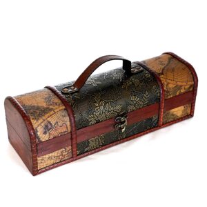 allgala wooden wine bottle box with antique finish