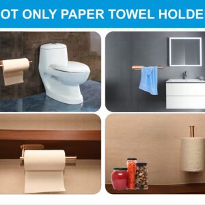 Paper Towel Holder for Kitchen - Drilling Free Wall Mount Paper Towel Holder, Aluminium Paper Towel Rack with Adhesive and Screws, Adhesive Paper Towel Holder Under Cabinet.