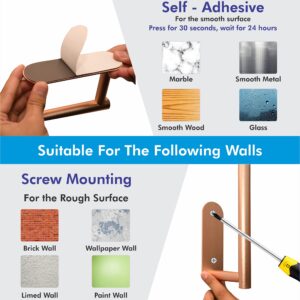 Paper Towel Holder for Kitchen - Drilling Free Wall Mount Paper Towel Holder, Aluminium Paper Towel Rack with Adhesive and Screws, Adhesive Paper Towel Holder Under Cabinet.