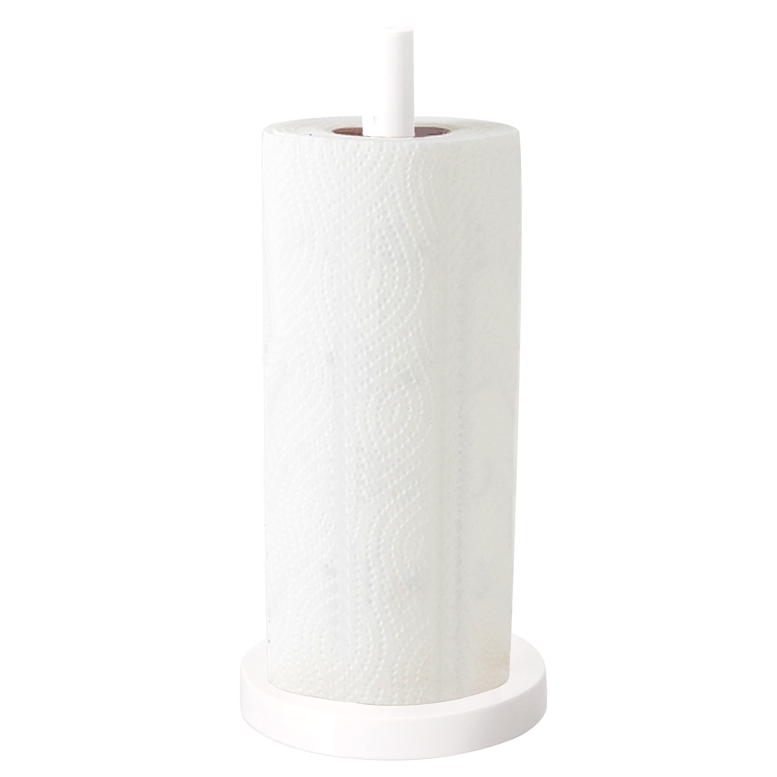 Youngever Plastic Paper Towel Holder, Upright Towel Holder Stand for Kitchen, Bathroom, and Dining Room (Style A)