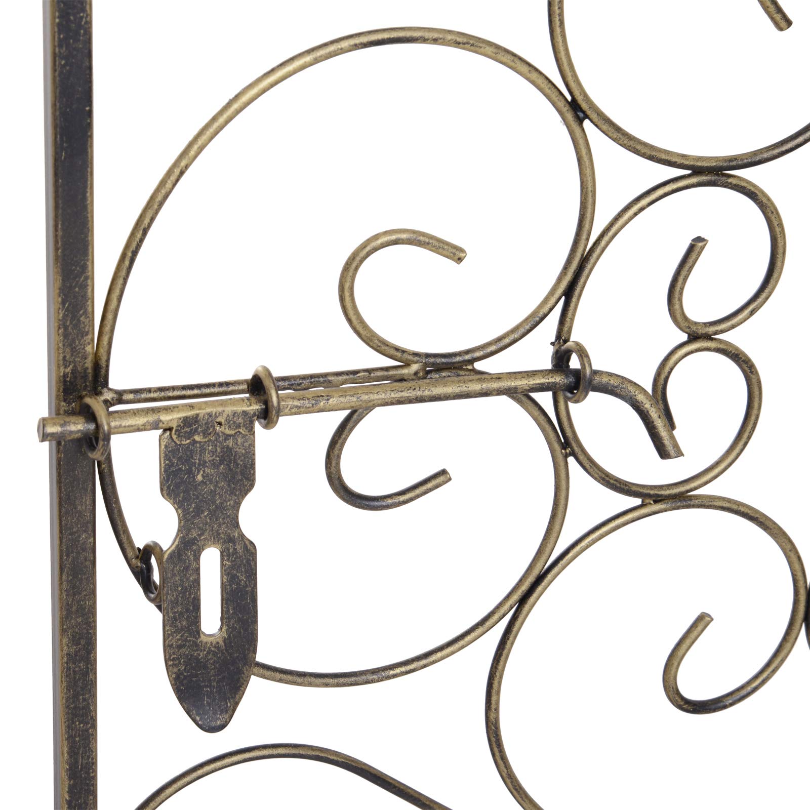 HOMCOM 45 Bottle Wrought Iron Wine Rack Jail with Lock - Antique Bronze