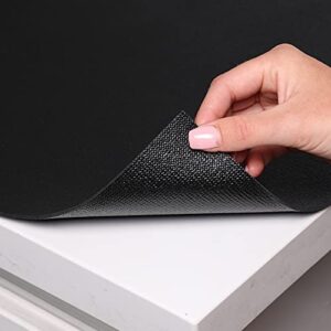 Con-Tact Brand Grip Premium Solid Shelf, Thick and Non-Adhesive Drawer Liner Multi-Purpose and Easy to Use, 18" x 4' (Pack of 1 Roll), Black