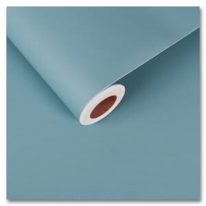 cre8tive thickened ocean blue wallpaper peel and stick 24"x118" self adhesive removable light blue contact paper waterproof decorative vinyl film for bedroom bathroom countertops cabinets drawer walls