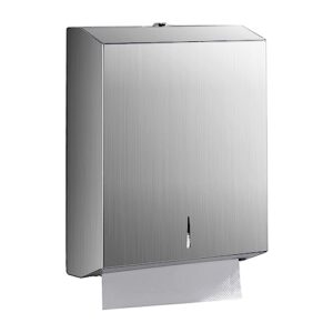 paper towel dispenser wall mount - multifold trifold paper towel dispensers, large capacity stainless steel tissue holder, suitable for bathrooms and public places