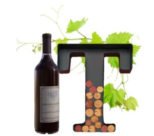 premium metal letter wine cork holder is a perfect bar decor made of durable metal and a glossy black finish with rounded edges , this bar cart accessories is easy to hang , letter t (9,7”x 2”x 12,2”)