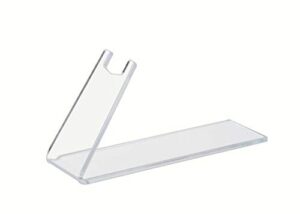 marketing holders acrylic small gun stand model toy display 1.25" inch wide x 4.25" inch deep clear plexiglass platform for retail tabletops diy artists and crafters