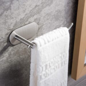 SUNTECH Paper Towel Holder + Towel Holder - Self Adhesive Towel Paper Holder Stick on Wall, SUS304 Stainless Steel