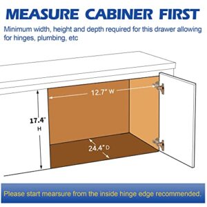 SIMCAS Pull Out Cabinet Organizer 11"W x 21"D, 1Tier Kitchen cabinet pull out shelves for organizers and storage, pull out drawers for kitchen cabinets, Pantry, Bathroom, under sink cabinet organizers