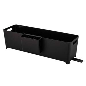 yamazaki home slim drainer basket-modern kitchen strainer plastic | dish rack, one size, black
