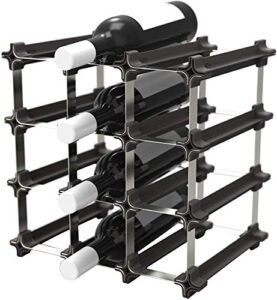 nook wine rack small kit 9 - bottle rack with modular system - practical wine rack bottle holder