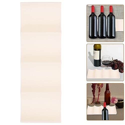 Amosfun Water Bottle Holder Wine Bottle Holder Fridge Drawer Organizer Water Rack for Refrigerator Mini Storage- European Style Wine Rack Water Bottle Display Mat Wine Holder Stacker Storage Rack