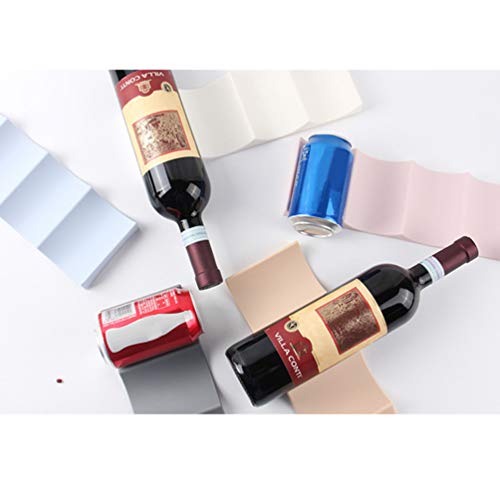 Amosfun Water Bottle Holder Wine Bottle Holder Fridge Drawer Organizer Water Rack for Refrigerator Mini Storage- European Style Wine Rack Water Bottle Display Mat Wine Holder Stacker Storage Rack