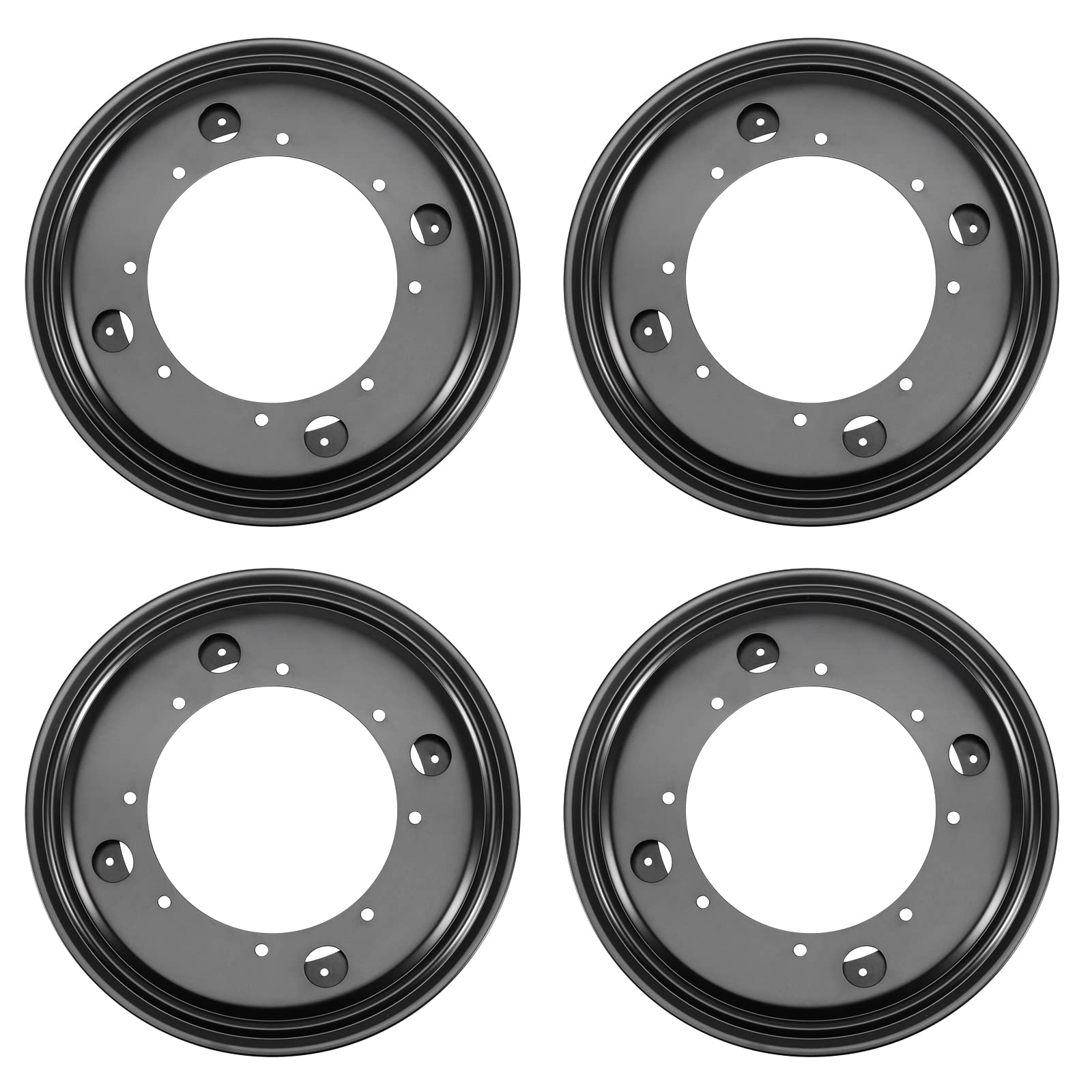 SEHOI 4 Pack 9 Inch Black Lazy Susan Hardware, 360°Rotating Swivel Plate with 220 lbs Load Capacity, Thick Ball Bearings Turntable Lazy Susan Base for Rotating Table, Display Plate, Serving Tray