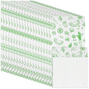 20 pack refrigerator liners absorbent fridge liner veggie and fruits print shelf liner non adhesive for kitchen tray sink drawer cabinet wire shelves organizer mat, 12 x 24 inch (fresh)