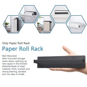 Magnetic Towel Bar, Kitchen Towel Rack Magnetic Paper Towel Holder for Refrigerator Multifunctional Paper Roll Rack Cabinet Towel Bar for Bathroom, Toilet, Drill Free - White