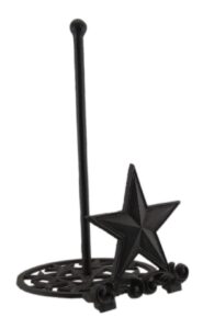 rustic brown cast iron western star paper towel holder