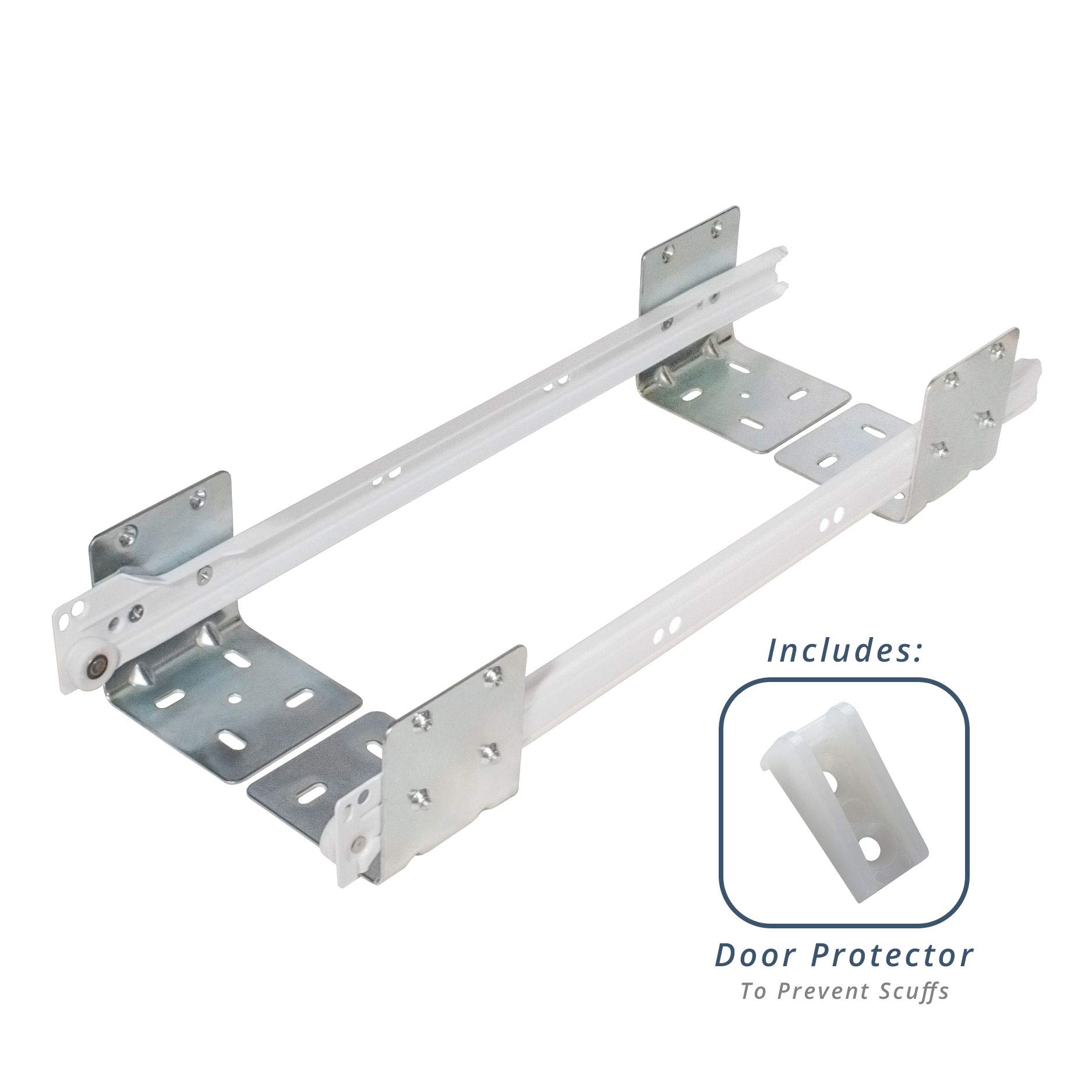 Sliding Pull-Out Shelf For Cabinets (Kitchen Replacement, Pantry Drawers, Cutlery Storage, etc.) 3 1/2" Tall - 21 3/4" Deep - Includes 3/4 Slides & Base Mounting - Clear Opening Width: (17.750" (3/4))