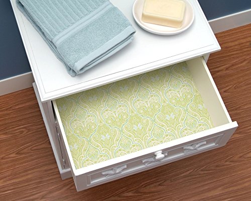 Con-Tact Brand Creative Covering, 09F-C9W63-12, Adhesive Vinyl Shelf Liner and Drawer Liner, Marcel, 18'' x 9'