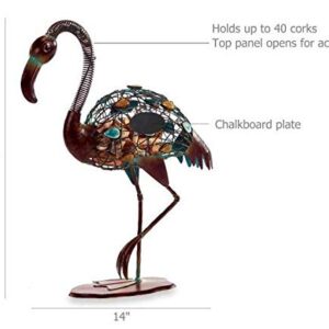 Picnic Plus Flamingo Cork Caddy Cork Holder Displays and Stores Over 40 Wine Corks
