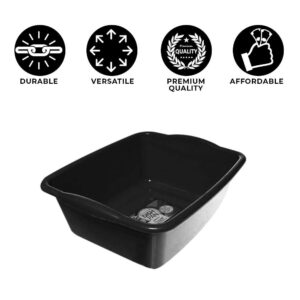 Wash Basin, 12 Quart Dish Pan, Plastic Wash Tub Dishpan Basin, Tub for Soaking Feet, Dish Pans For Washing Dishes, Dish Tub, Plastic Basin, Cleaning Supplies, 4 Asst. Colors, Size: 15''X12.6''X5.3''