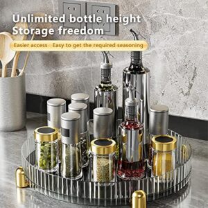 360° Rotating Lazy Susan Organizer, 11" Large Green Turntable Organizer for Spice Rack, Cabinet, Kitchen Countertop Cupboard, Acrylic Bathroom Counter Organizer for Cosmetics, Candle, Lotion Bottle