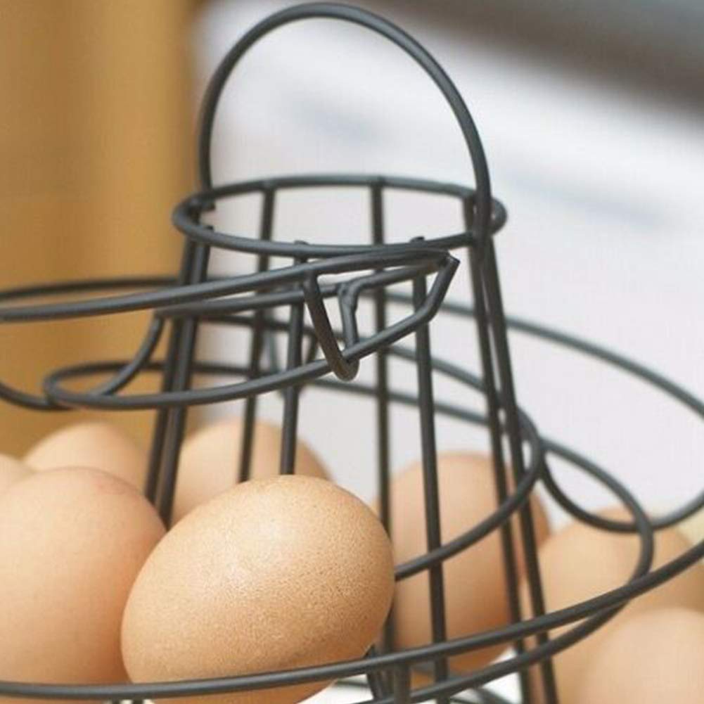 Egg Holder, Spiral Egg Holder, Modern Spiraling Dispenser Rack, Egg Storage Egg Display Rack Eggs Organizer Shelf Egg Basket for Countertop Kitchen